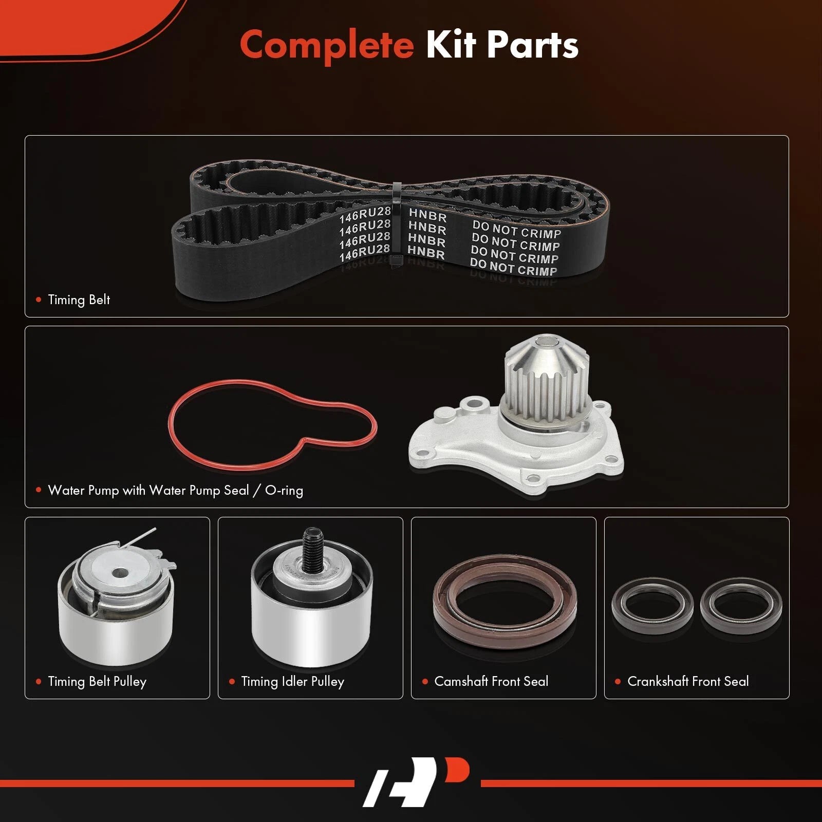 7X Timing Belt & Water Pump Kit for Jeep Wrangler (2003-2006)