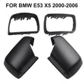 Set of 2 Wing Door Mirror Cover Caps + Trim Rings for E53 (2000–2006)