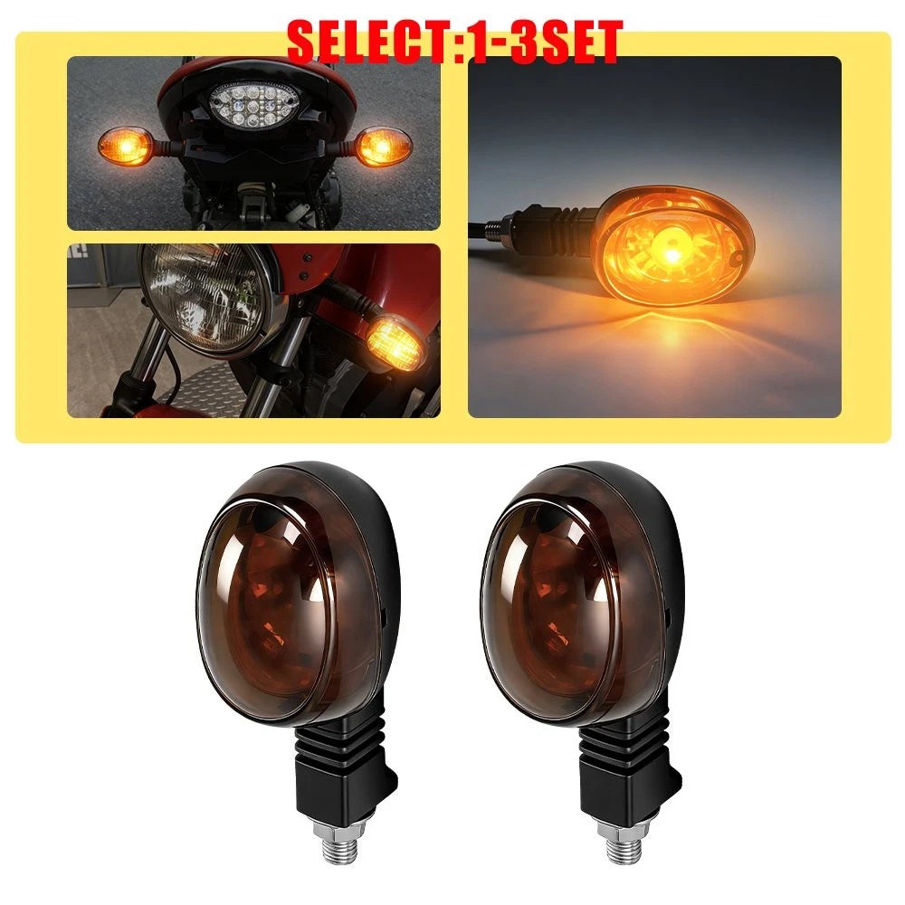 Smoked Amber Turn Signal Lamps for Buell X1 (1999–2002) Blast (2000–2010)