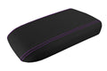 Leather Console Lid Armrest Cover for Ford Mustang (2005–2009) Purple Stitch