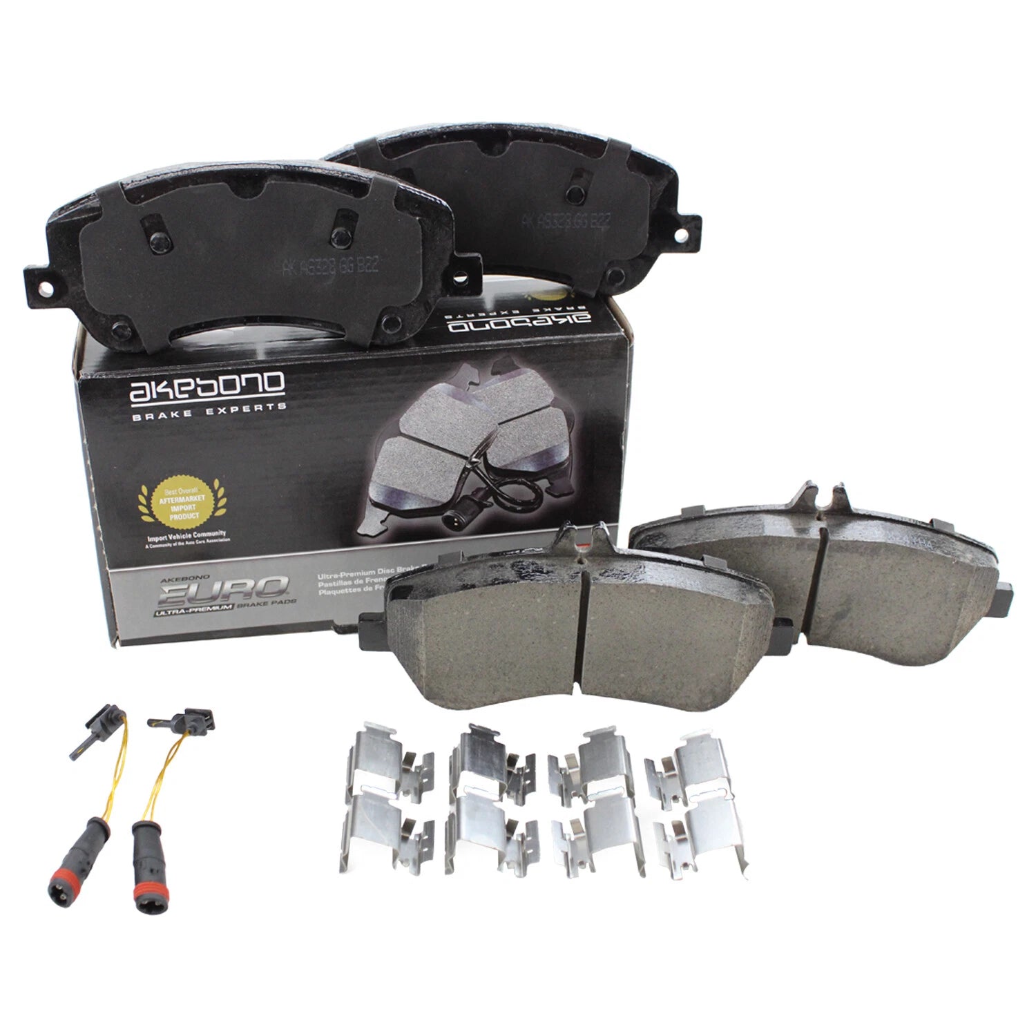 Akebono Euro Front Disc Brake Pads EUR1406 for Mercedes GLK250 GLK350 (2010–2015)