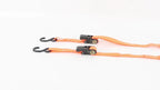 Set of 2 Heavy Duty Ratchet Straps for Secure Tie Downs (2400 lbs)