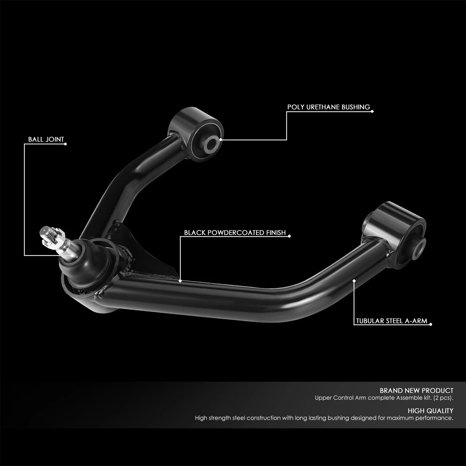 Set of 2 Front Upper Control Arms for Chevrolet Colorado GMC Canyon (2015–2022)