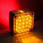 2X Amber Red 52 LED Double Face Indicator Lights for Trailer (12V)