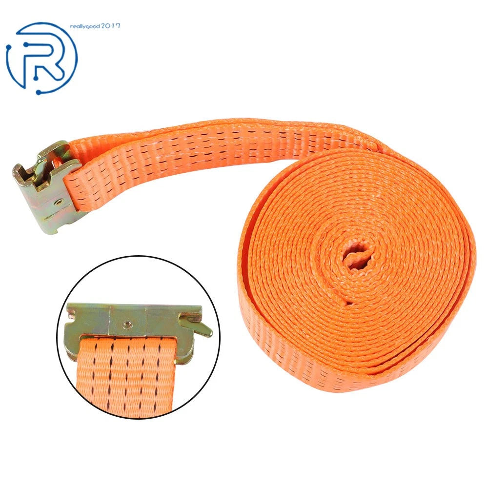 Set of 8 E-Track Heavy Duty Ratchet Straps 2"×15' 4400LB Tie Down