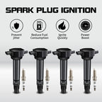 Set of 4 Ignition Coils & Spark Plugs for Jeep Compass Patriot (2007–2017)