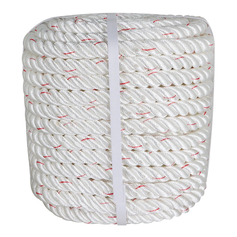 Set of 2 Polyester Braided Ropes for Multipurpose Use (100' Length)