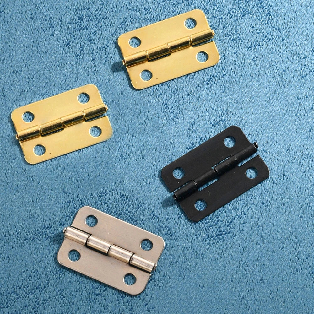 24pcs Mini Jewelry Box Hinges for Dollhouse Craft Cabinet (23mm x 15mm)