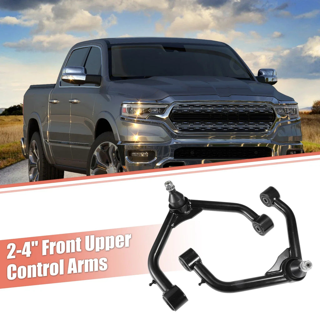 2 x 4" Front Upper Control Arms for Dodge Ram 1500 (2006-2023) Black