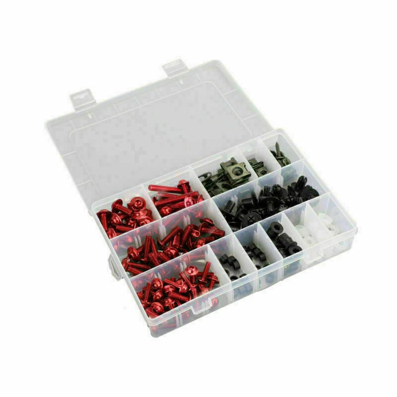 223pcs Fastener Clip Screw Bolt Kit for Motor Sportbike Windscreen (T9)