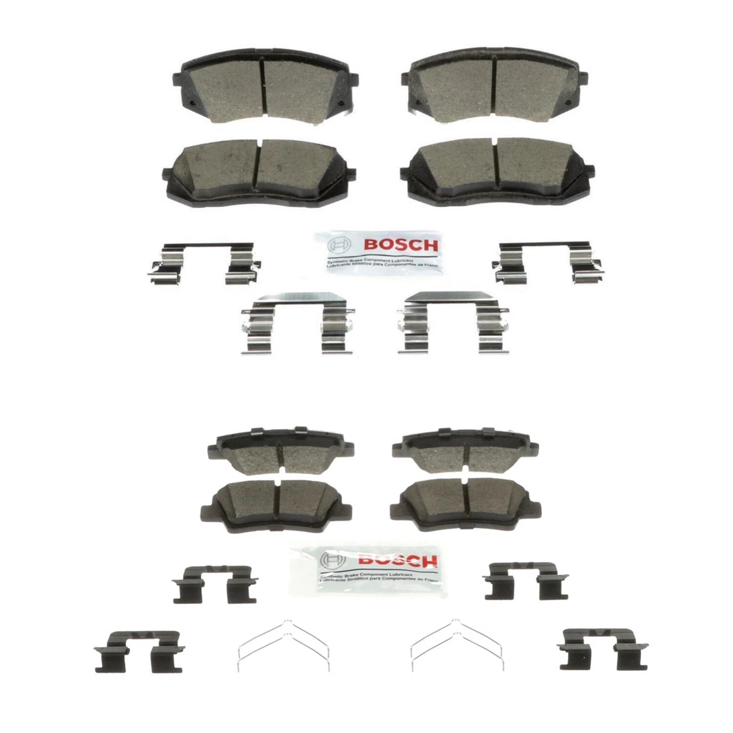 Set of 4 Bosch Quietcast Ceramic Disc Brake Pads for Kia Forte Niro EV Optima