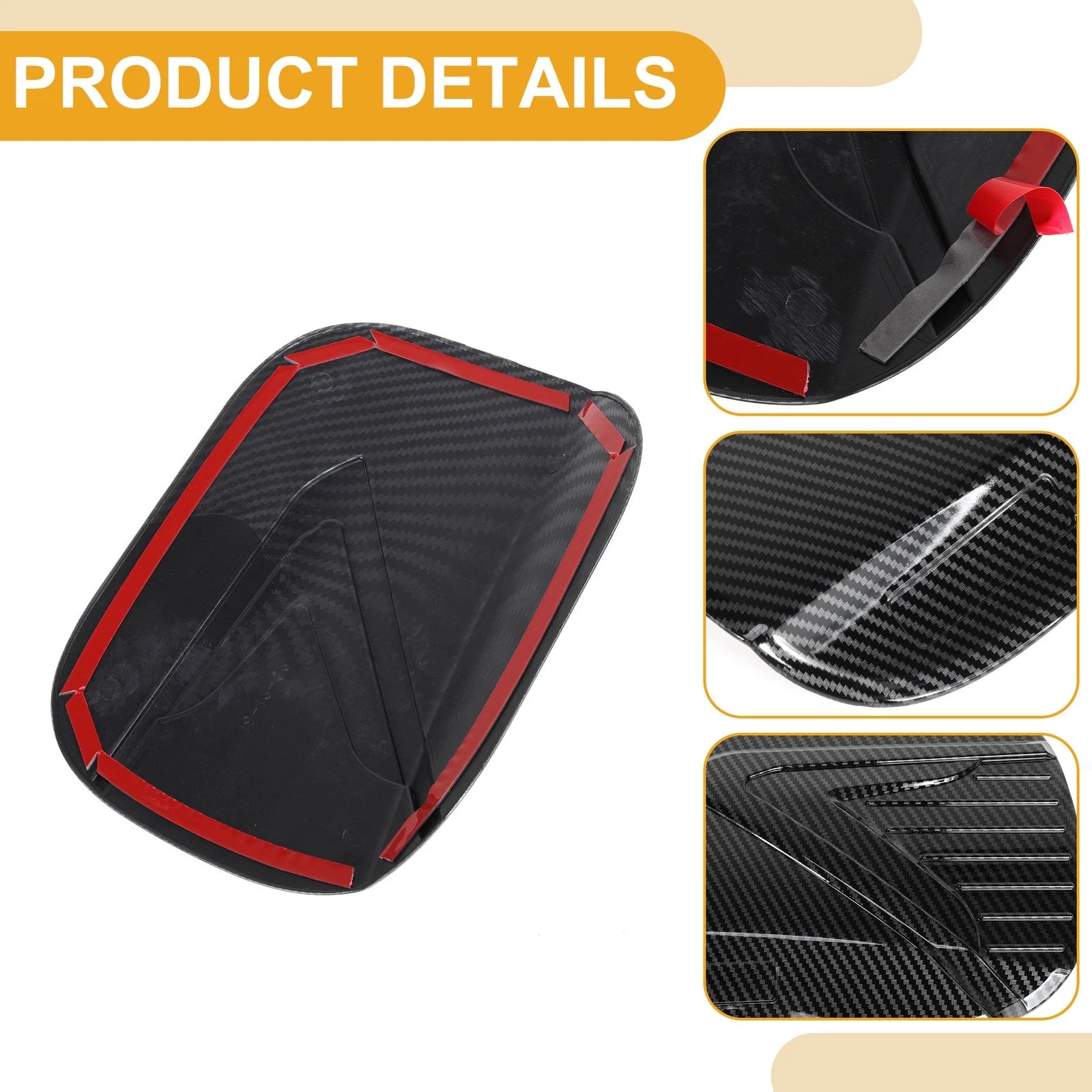 Fuel Tank Door Cap for Hyundai Palisade (2019–2025) Carbon Fiber Black