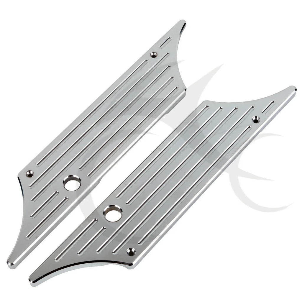 Black/Chrome Hard Saddlebags Latch Cover for Harley Touring Road Glide (1993–2013)