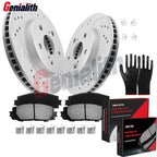 Front Brake Rotors & Ceramic Brake Pads Kit for Toyota Prius (2016–2022)