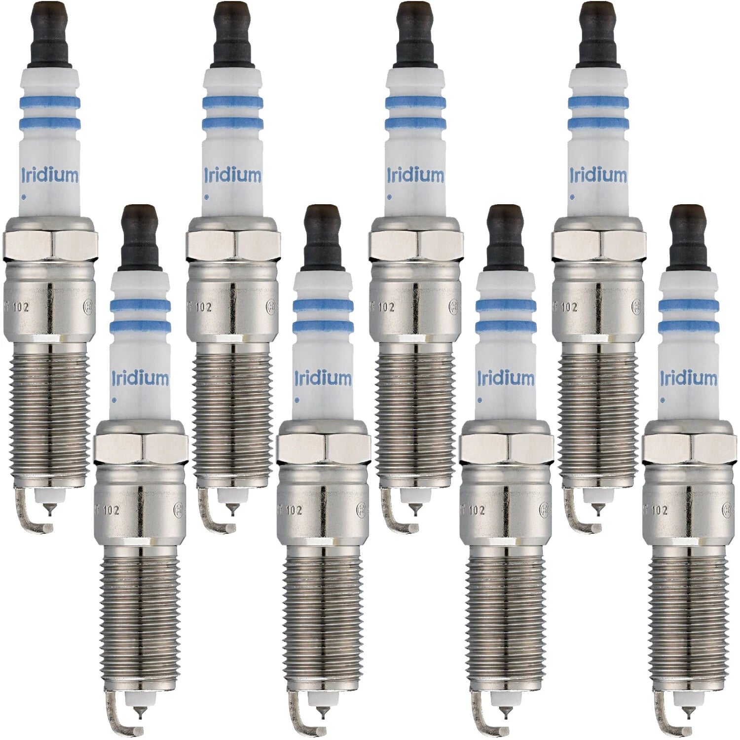 Set of 8 Bosch OE Fine Wire Double Iridium Spark Plugs for Ford F-150 Mustang V8 (2015–2023)