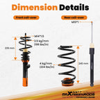 Coilover Suspension for VW Jetta MK5 MK6, Golf GTI (2006–2018)