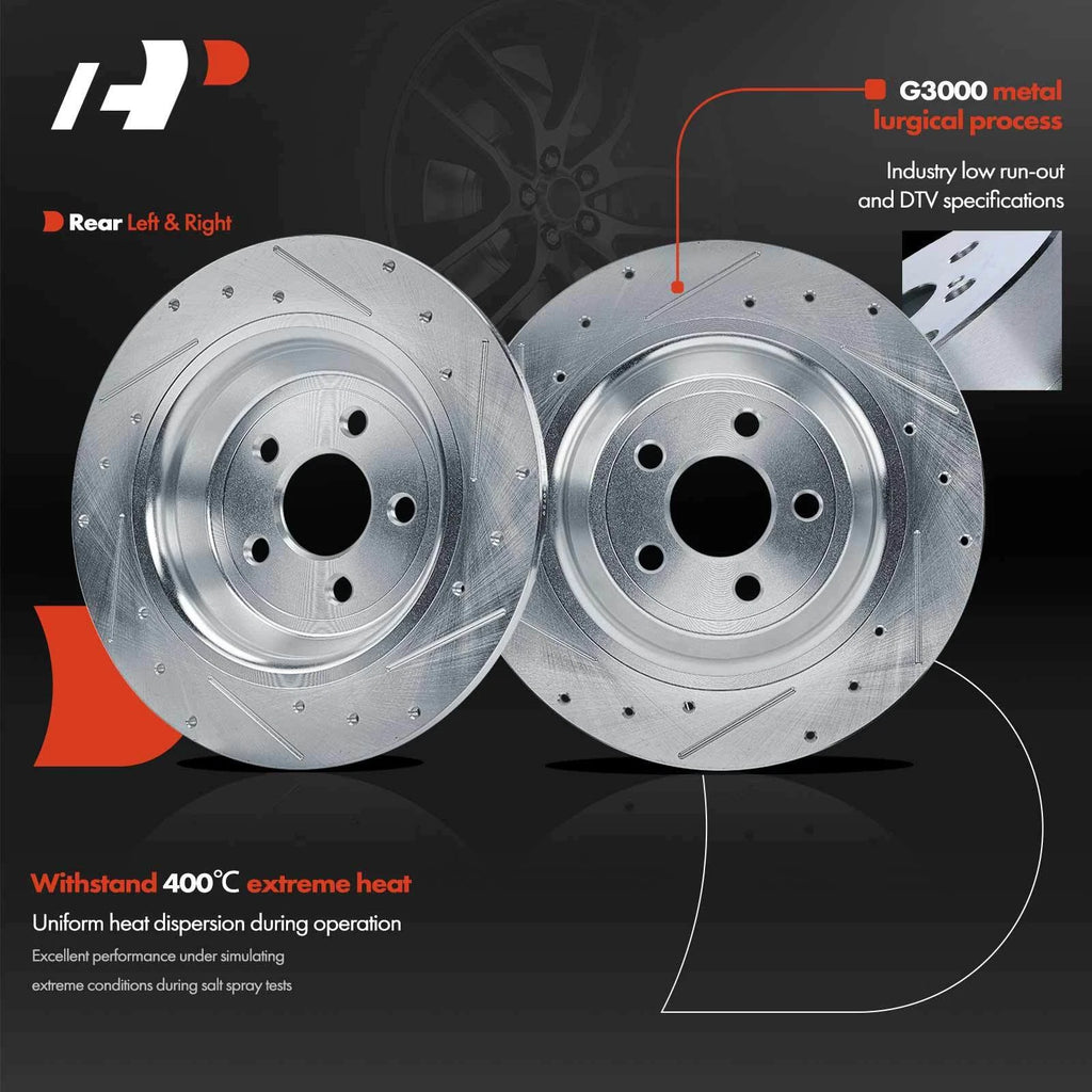 Drilled Brake Rotors + Brake Pads for Ford Escape Lincoln Corsair (2020–2023)