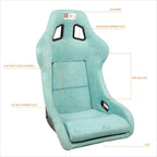Pair of J2 Large Fiberglass Racing Bucket Seats for Universal Fit (No Year)