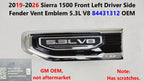 Fender Vent Emblem for Sierra 1500 (2019–2026) 5.3L V8 84431312