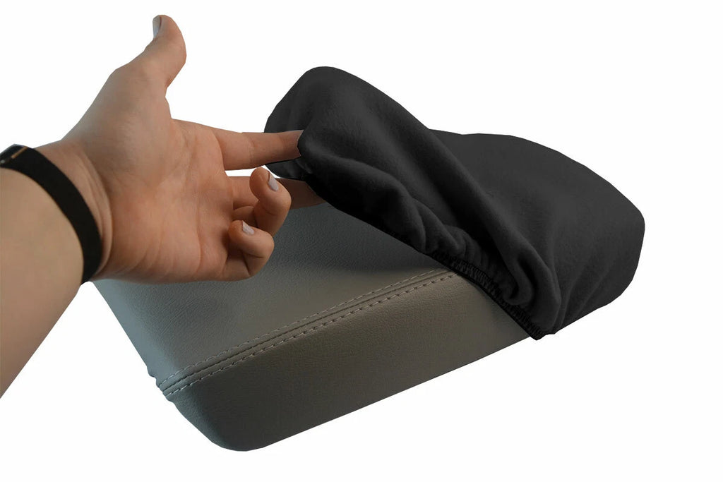 Fleece Console Lid Armrest Cover for Acura TSX (2009–2014) Black