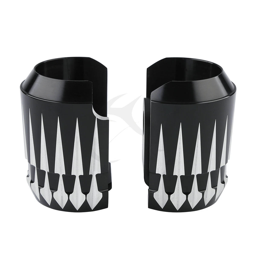 Black Lower Fork Slider Covers for Harley Touring Road Street Glide (1984–2013)