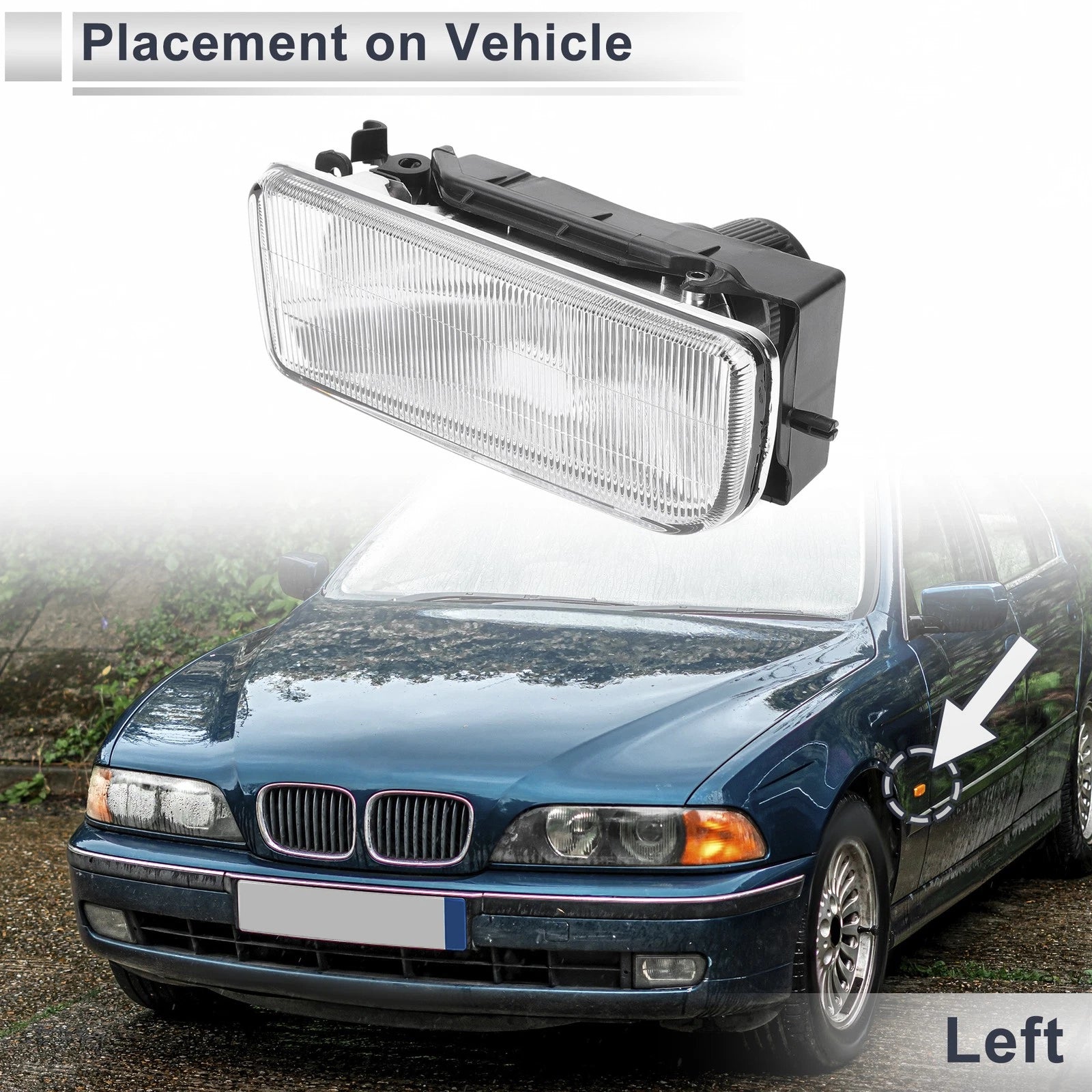 1 Pc Left Front Bumper Side Marker Light Cover for BMW 3 (No.63178357389)