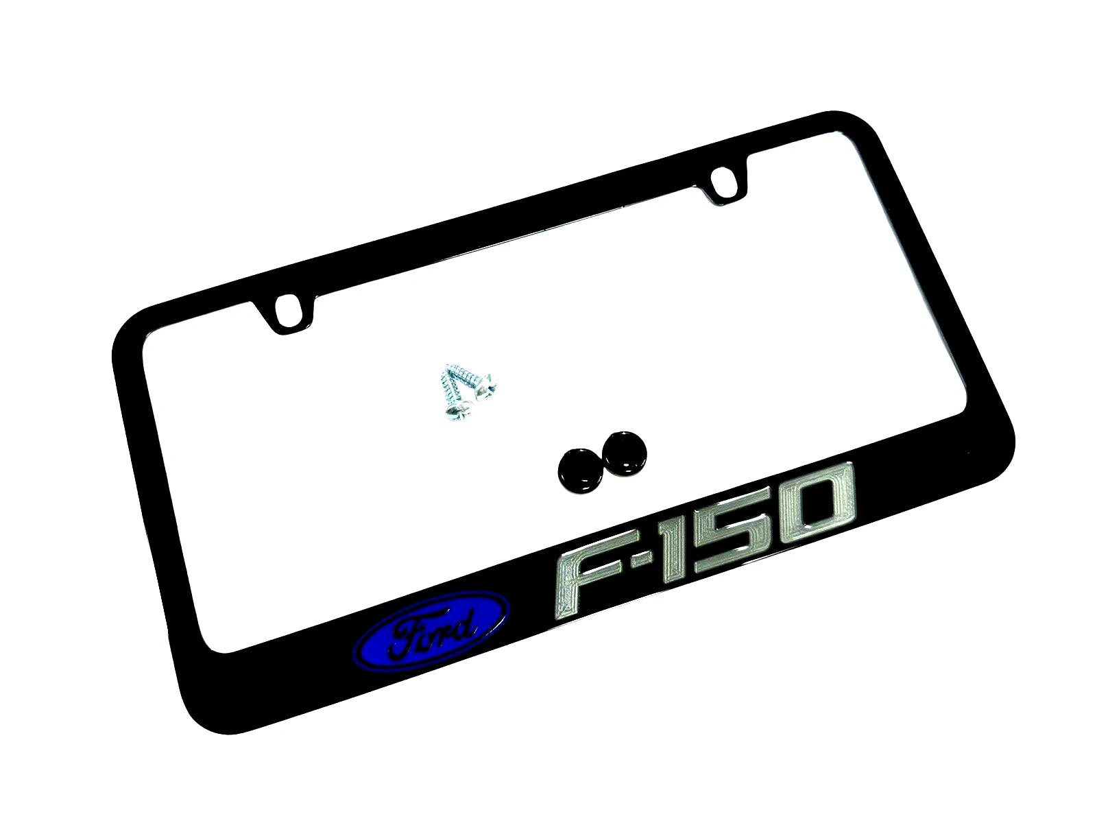 License Plate Frame Black Premium Engraved for Ford F-150 (2004–2020)