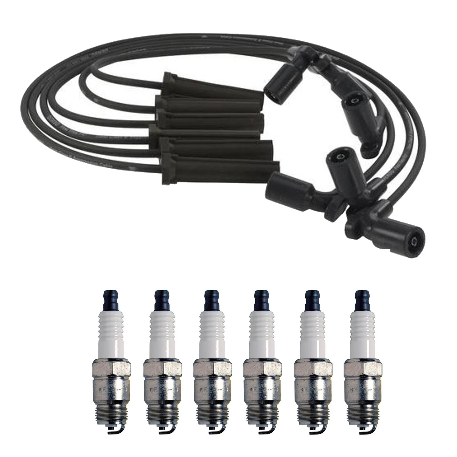 Denso 7mm Wire Set & 6 U-Groove Spark Plugs Kit for Chevy 4.3L V6