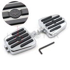 Flame Fire Skull Foot Pegs for Harley (1984–2016) w/ Foot Peg Support Chrome
