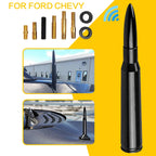 Short Antenna for Chevy Silverado Sierra (50 Caliber, Black Chrome)