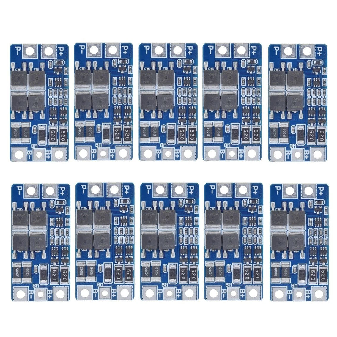 10PCS Protection Board 7.4V 10A with Overcharge Discharge Protection