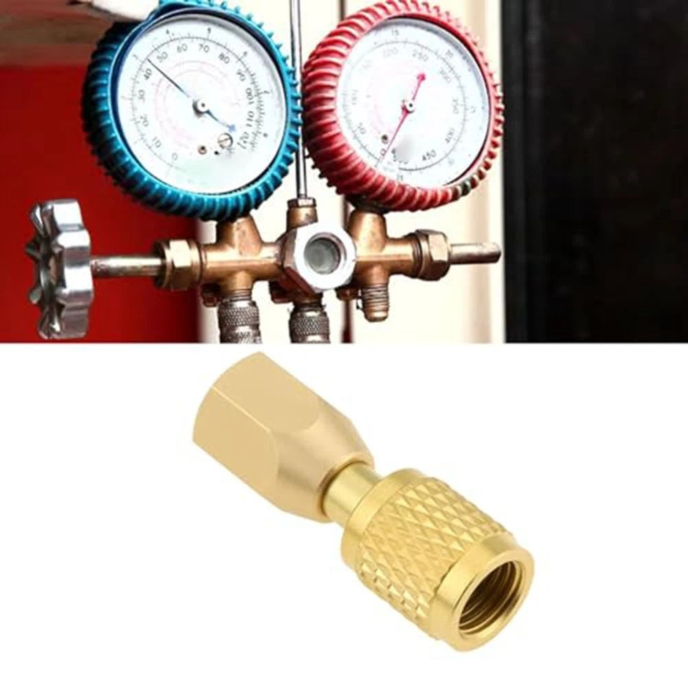 1/8 NPT Female to 1/4 SAE Female Quick Connector for HVAC Tools (HVAC)