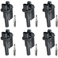 Set of 6 Ignition Coils & NGK Platinum Spark Plugs for Silverado 1500 (2014–2018)