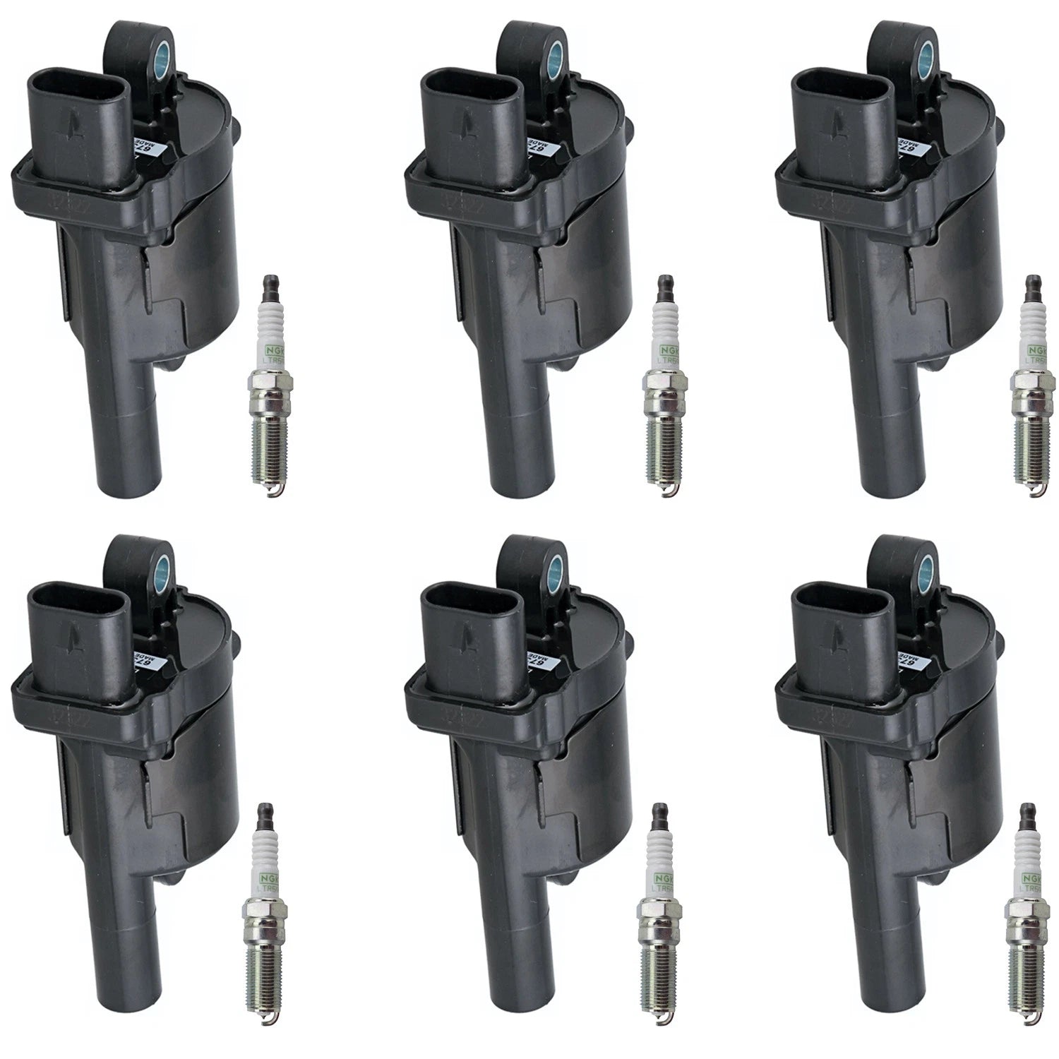 Set of 6 Ignition Coils & NGK Platinum Spark Plugs for Silverado 1500 (2014–2018)