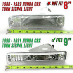 OE-Style Amber Lens Front Bumper Turn Signal Lights for Honda CRX (1990–1991)
