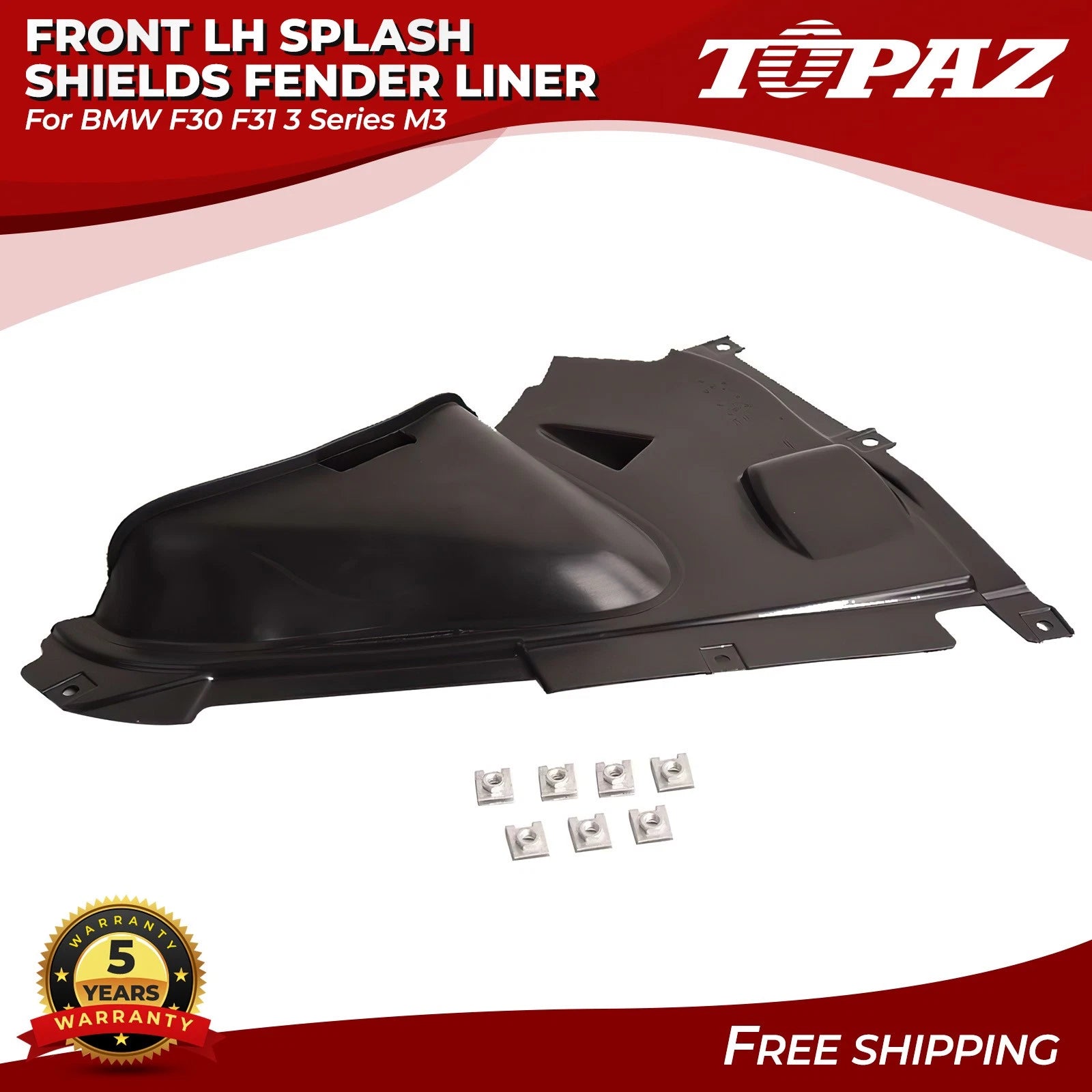 Front Left Splash Shield for BMW 3-Series (F30 F31) (2012–2019)