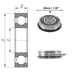 6202NR2RS Deep Groove Ball Bearing for Scooter Skateboard (15x35x11mm)
