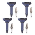 Set of 4 Ignition Coils + 4 Spark Plugs for Toyota 4Runner, Camry, FJ Cruiser