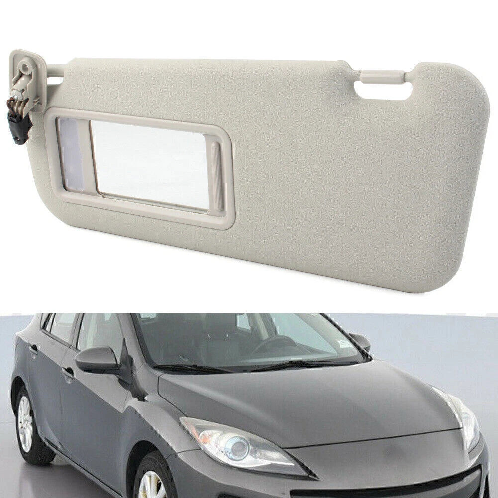 Left Gray Sun Visor for Mazda 3 Hatchback (2010-2013)