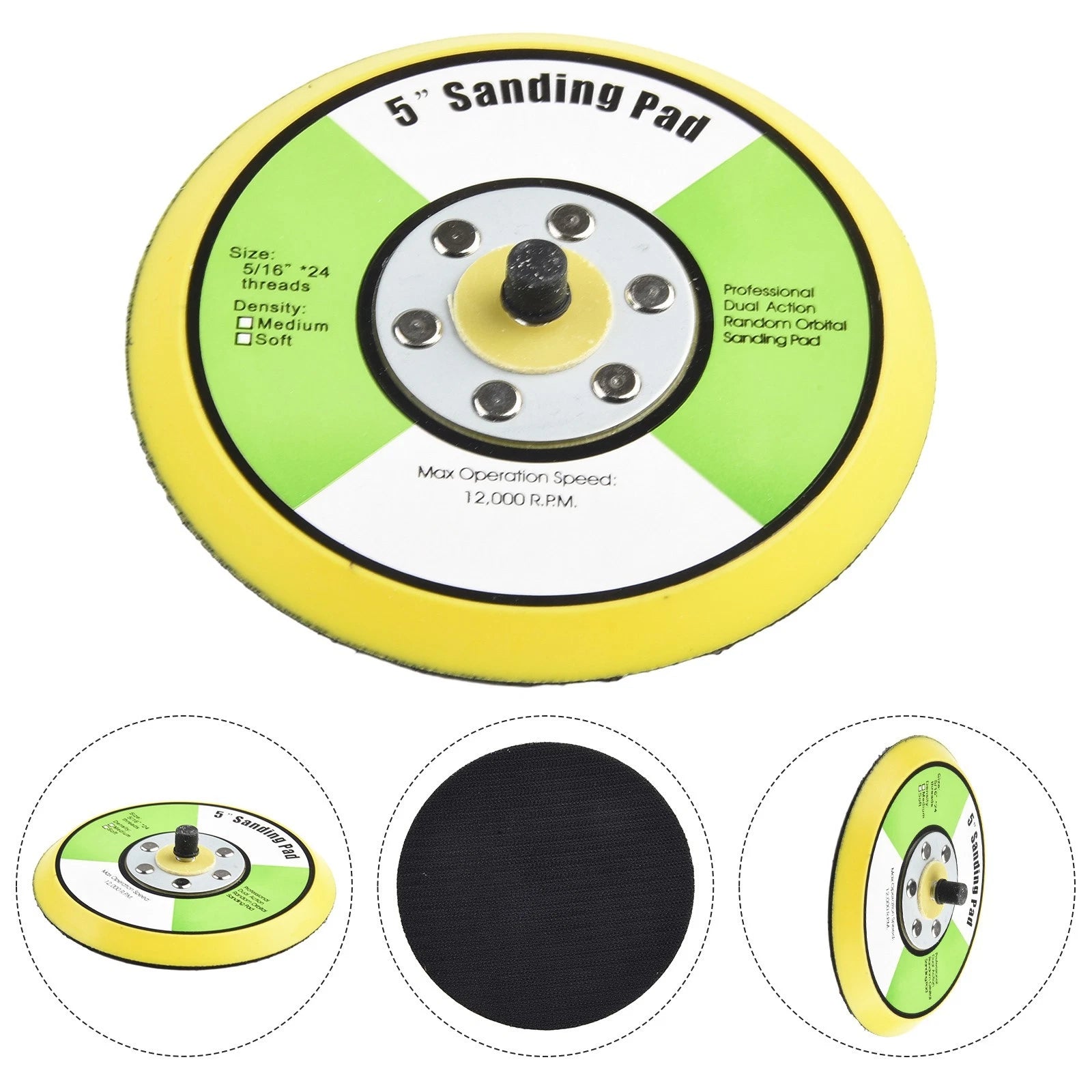 M6 5/16 Backing Pad for Air Sander (1'' - 6'')