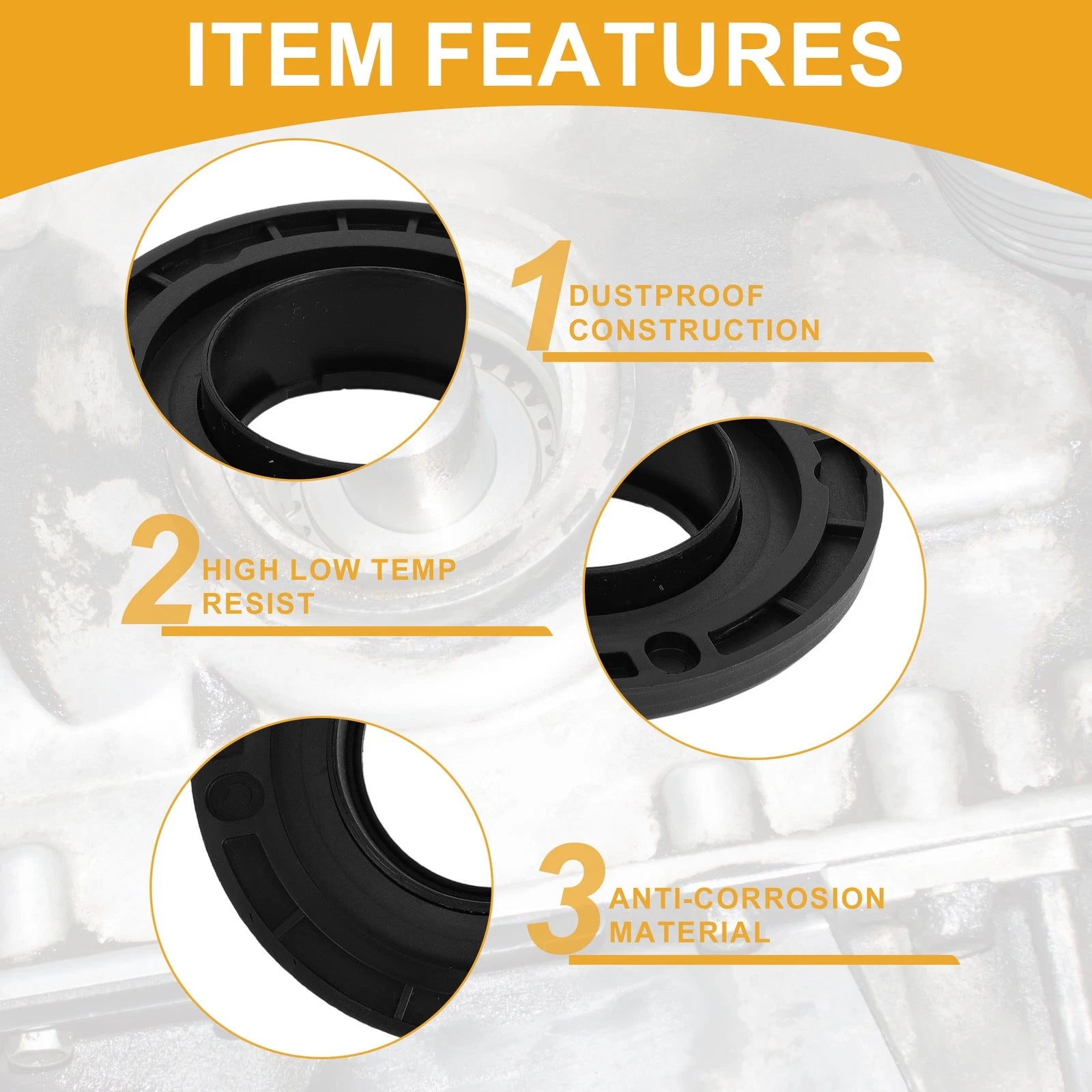 1 Pc Front Crankshaft Oil Seal for Ford Transit 150 250 (2018–2019) No. 3S7Q6700AB