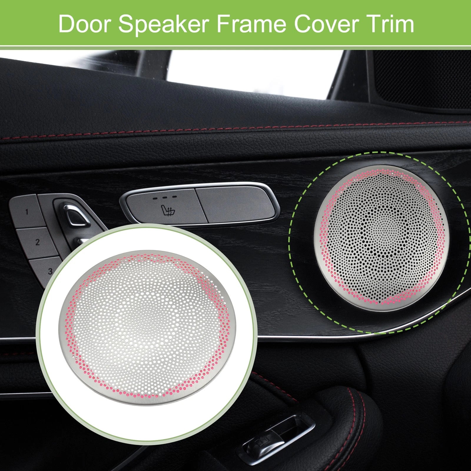 Set of 4 Door Speaker Frame Cover Trim for Mercedes Benz C E GLC Class