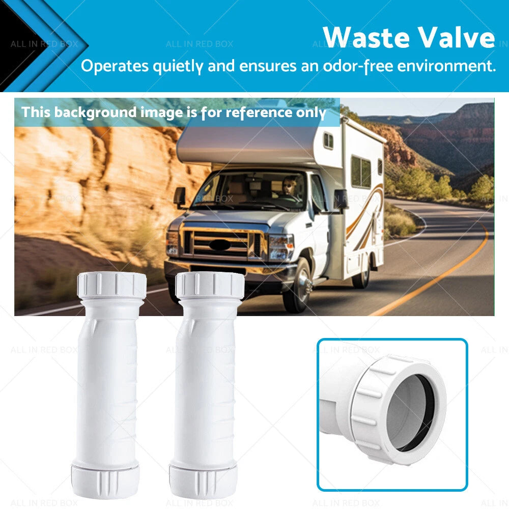 2Pcs Waterless Self Sealing Waste Valve Inline Trap for Caravan RV