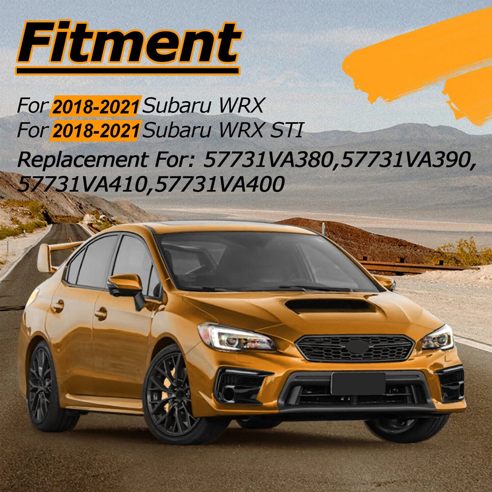 LED DRL Fog Light Bezel Cover Kit for Subaru WRX/STI (2018–2021)