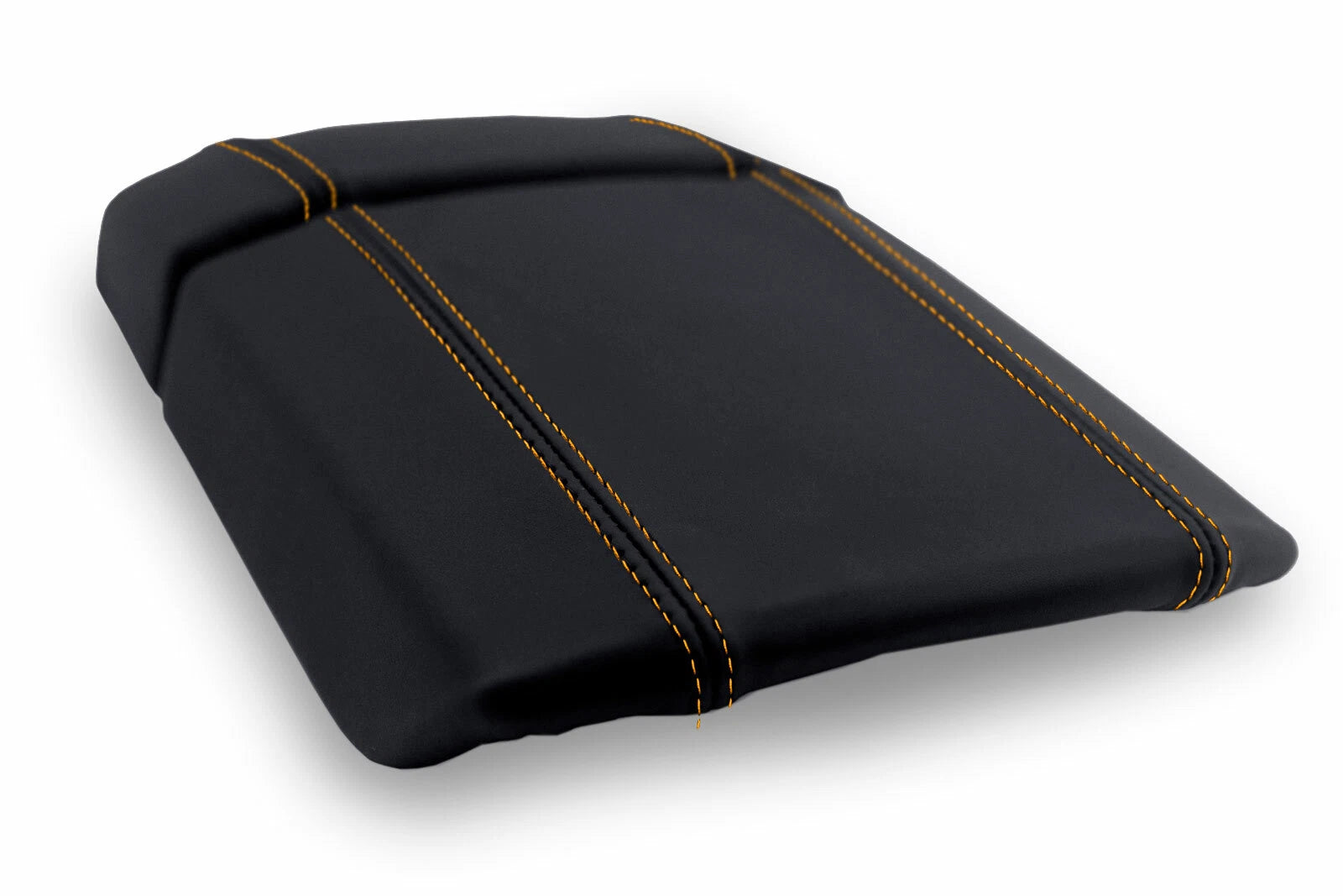 Leather Console Lid Armrest Cover for Toyota 4Runner (2003–2009) Orange Stitch