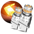 Set of 2 Yellow Amber LED Turn Signal Bulbs for Make Model
