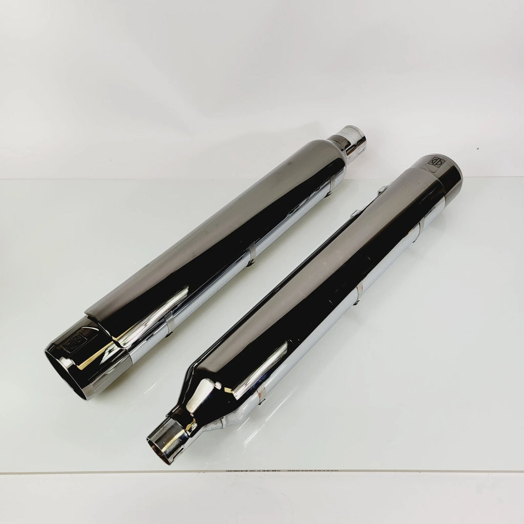 Mufflers for Harley Davidson CVO Touring (2017–2024) Scorched Chrome w/ Tips
