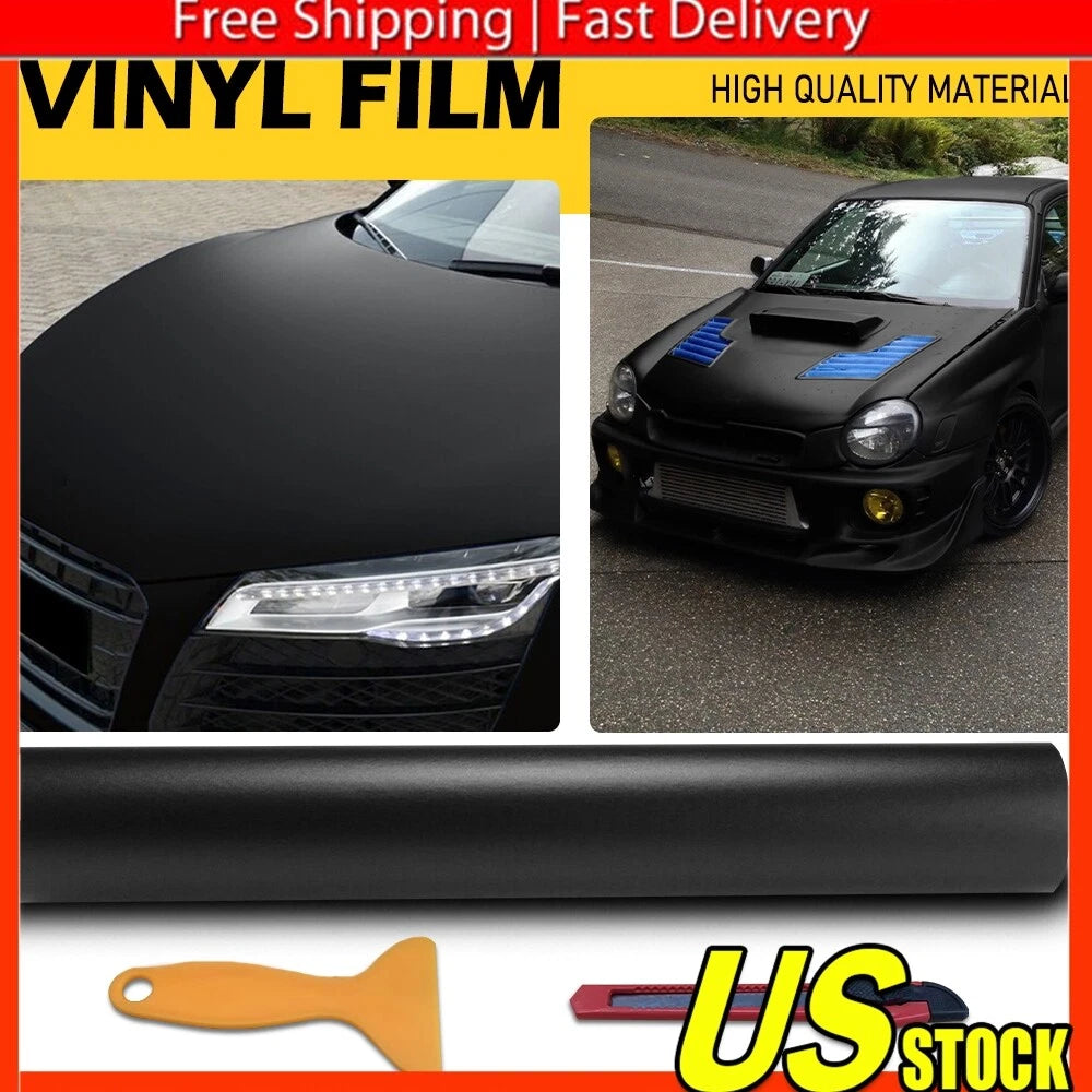 Matte Black Vinyl Wrap Film for Car (Bubble Free Air Release)
