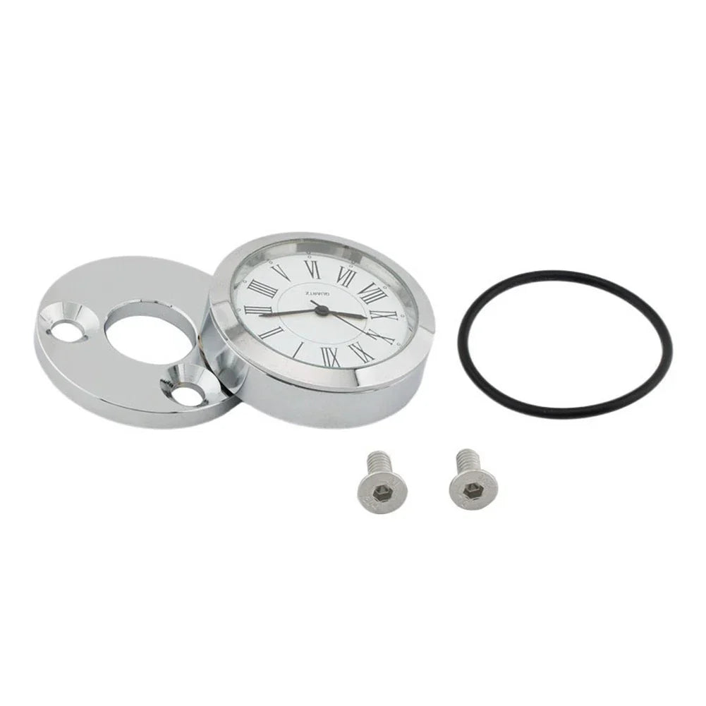 45mm Aluminum Front Fork Lock Clock Cover Chrome for Harley Road King (1994-2024)