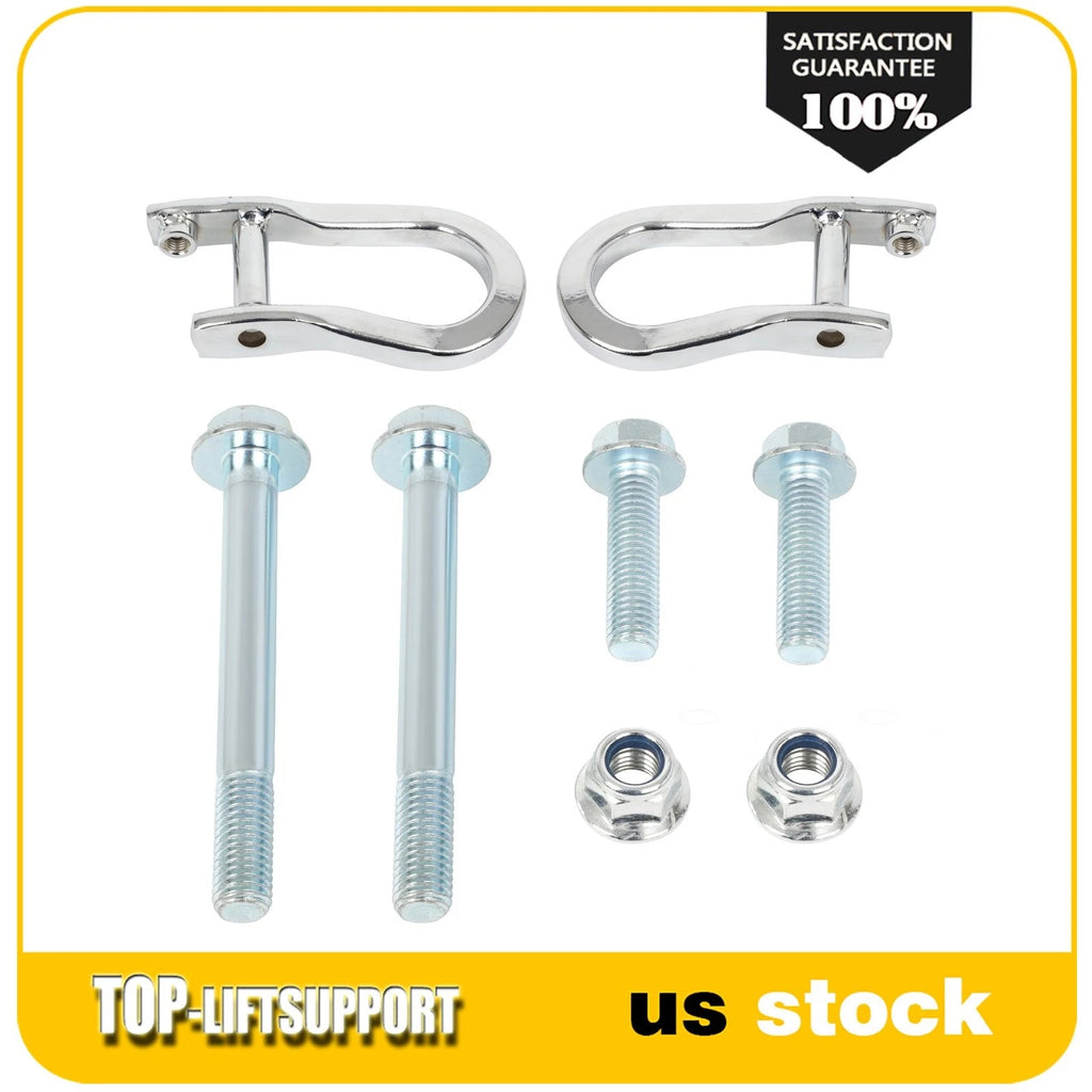 2X Front Silver Tow Hooks for Chevy Silverado Sierra 1500 (2007–2018)